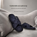 Hommes Suede Pantoufles d'été Outdoor Cross-Strap Sandales
