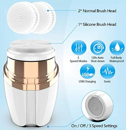 Nettoyeur de silicone de brosse de nettoyage faciale