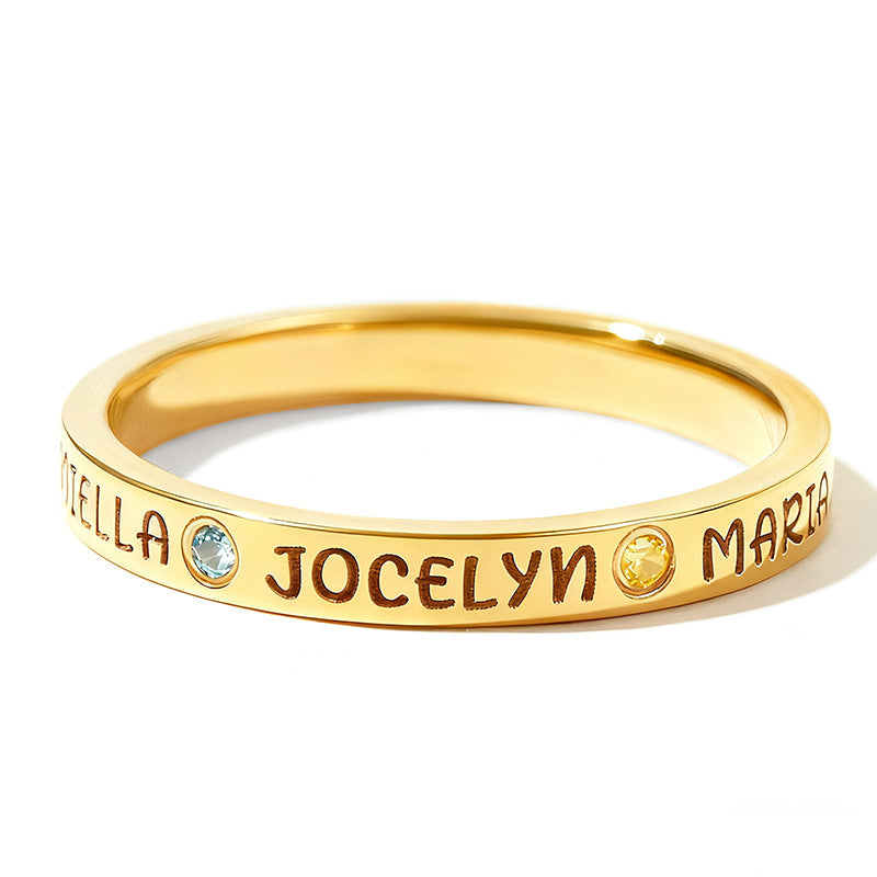 Bague en acier inoxydable de conception minimaliste