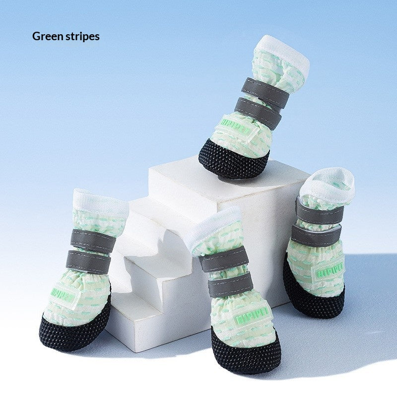 Chaussures de chien Été Respirant Mesh Chaussures Non-dérapant et résistant à l'usure