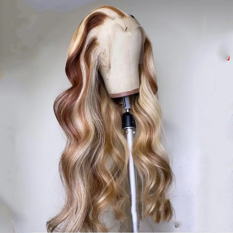 Brun Blonde Coloré Cheveux Humains PerruqueNabea Uty