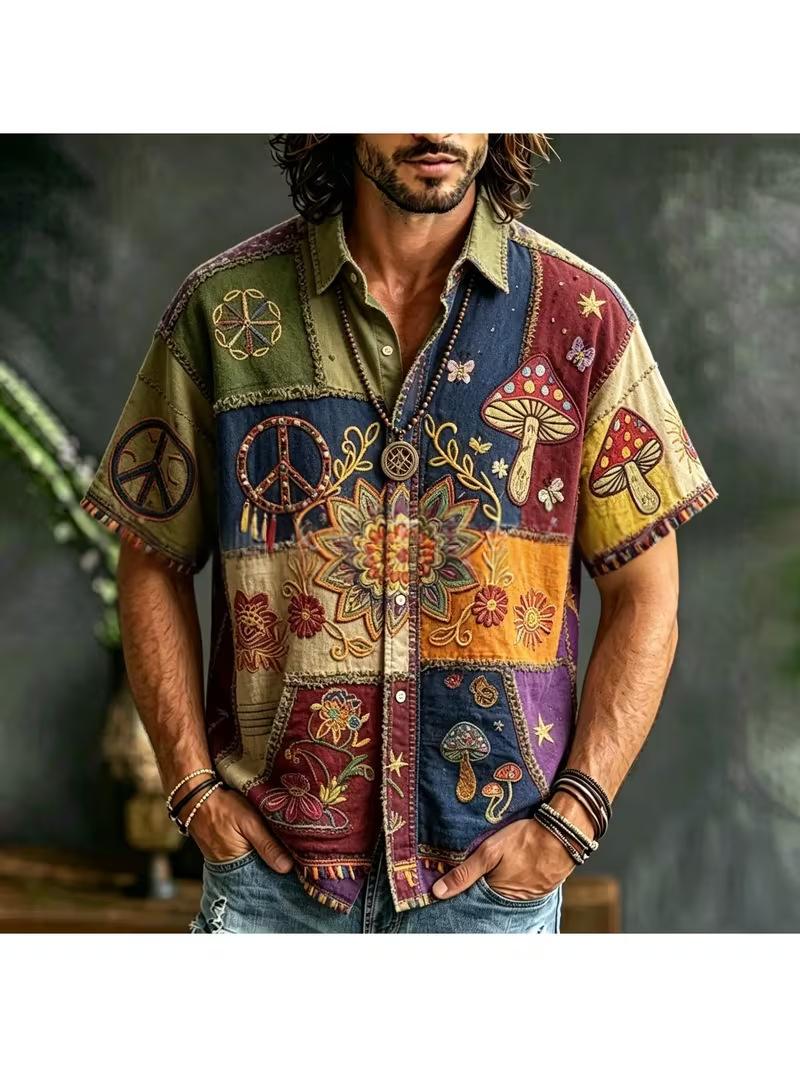 Chemise à manches courtes Retro Homme