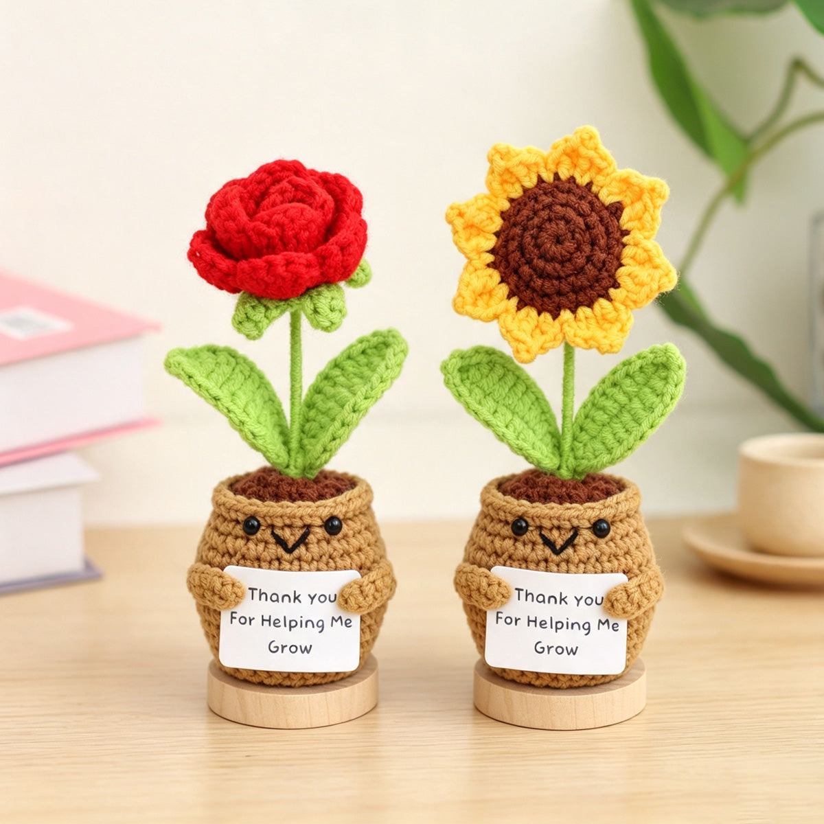 Crochet fait main assortis joliment poté ornements de fleurs