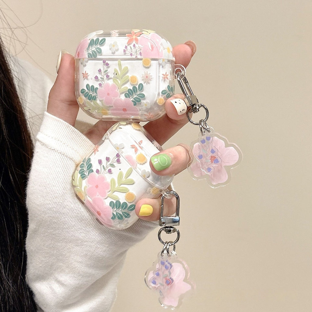 Housse de protection pour casque Bluetooth haute transparence Bouquet