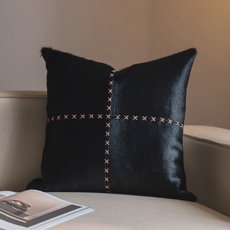 Solide-couleur lumière-luxe salon Canapé lancer oreiller