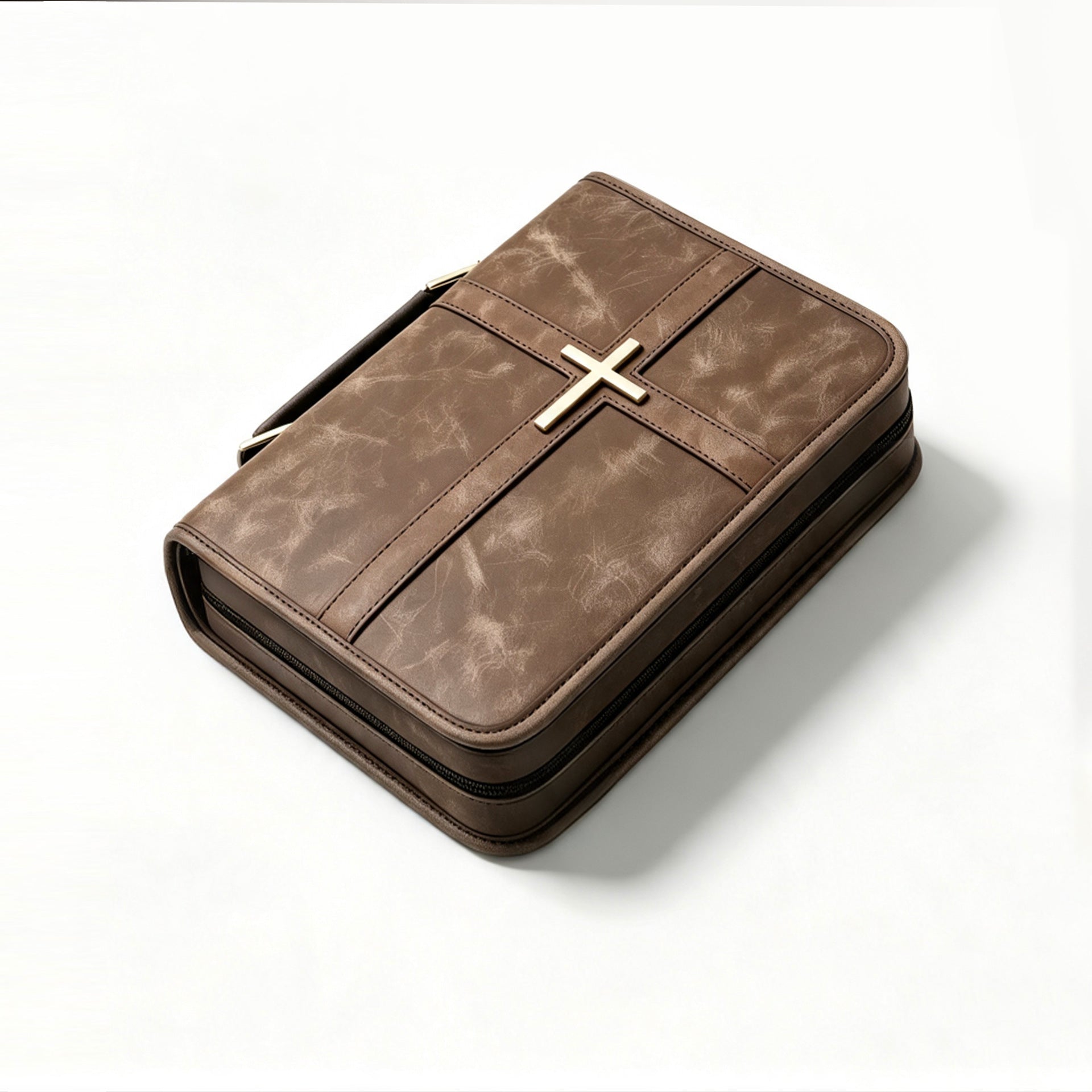 Grand-Capacité Multi-Compartment Livre de prière Couverture PU Ecriture Sac de rangement