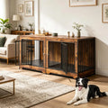 Meubles de caisse pour chiens avec séparateur réglable