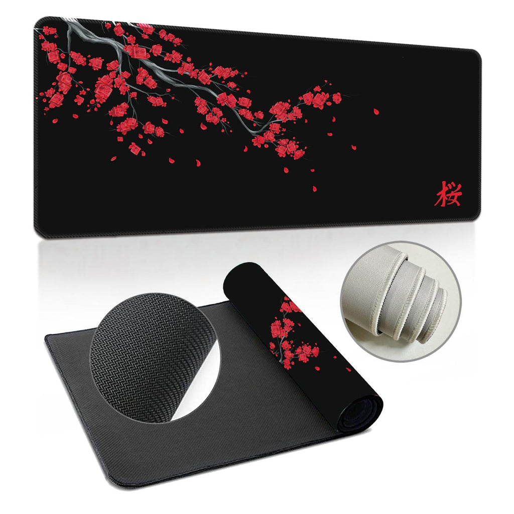 Cerise Blossom Ink-Wash Extra-Large Extra-Thick Mouse Pad