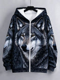 Sweatshirt à capuche Zip Up de style européen américain pour femme