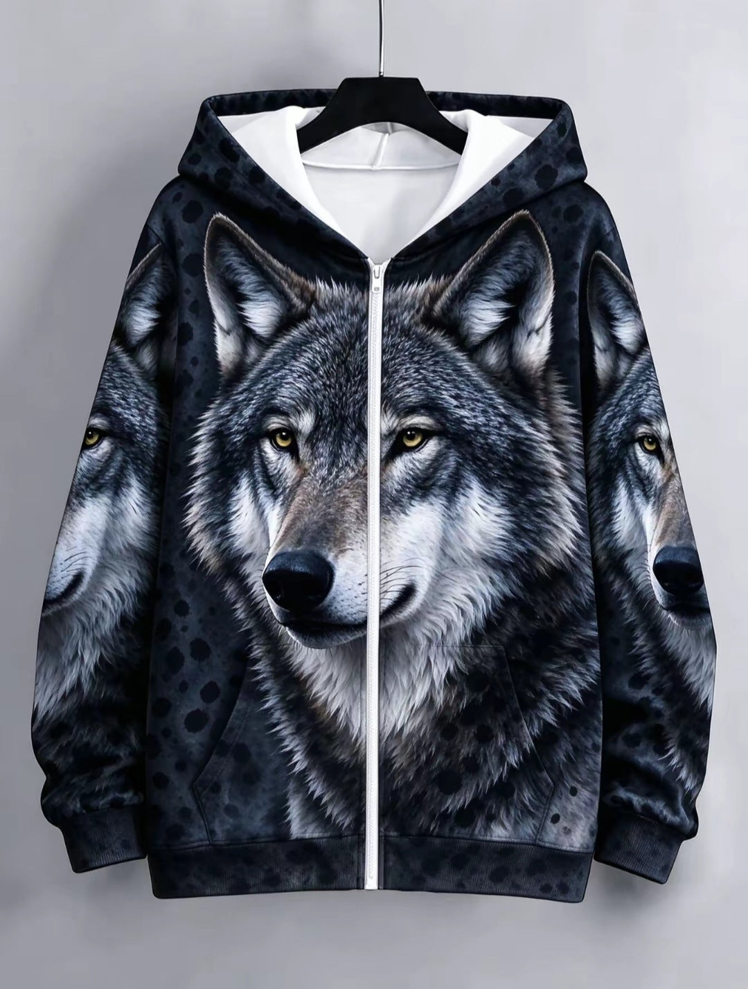 Sweatshirt à capuche Zip Up de style européen américain pour femme