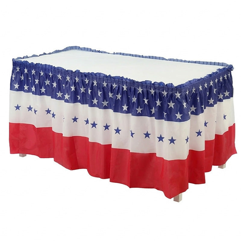 PEVA Jupe de table autocollante imperméable à l'huile-proof jetable skirting pour le mariage de fête