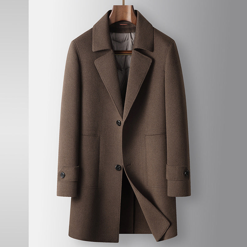 Men's Coat Automne et hiver Demi-longueur Détachement Goose Blanche Descente Inner Youth High-end B