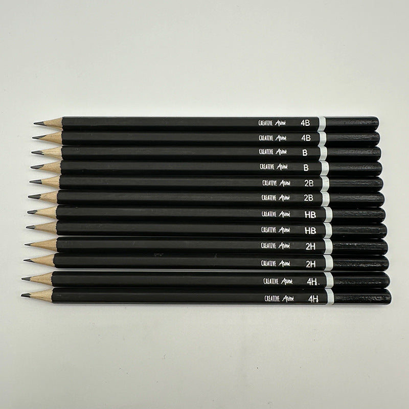 MOQ100 Pcs Sketching and Writing Ensemble de crayons de dessin de charbon