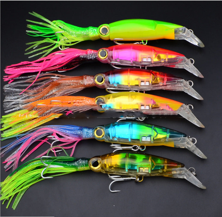 Takkle de pêche Lure calmar en plastique avec l'ail
