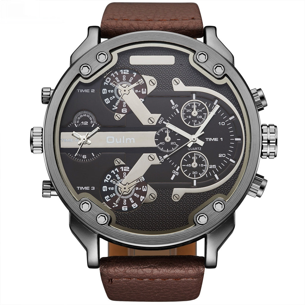 Montre de sport de plein air double-temps noir