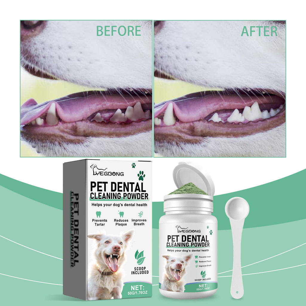 Poudre de nettoyage de dents de chien