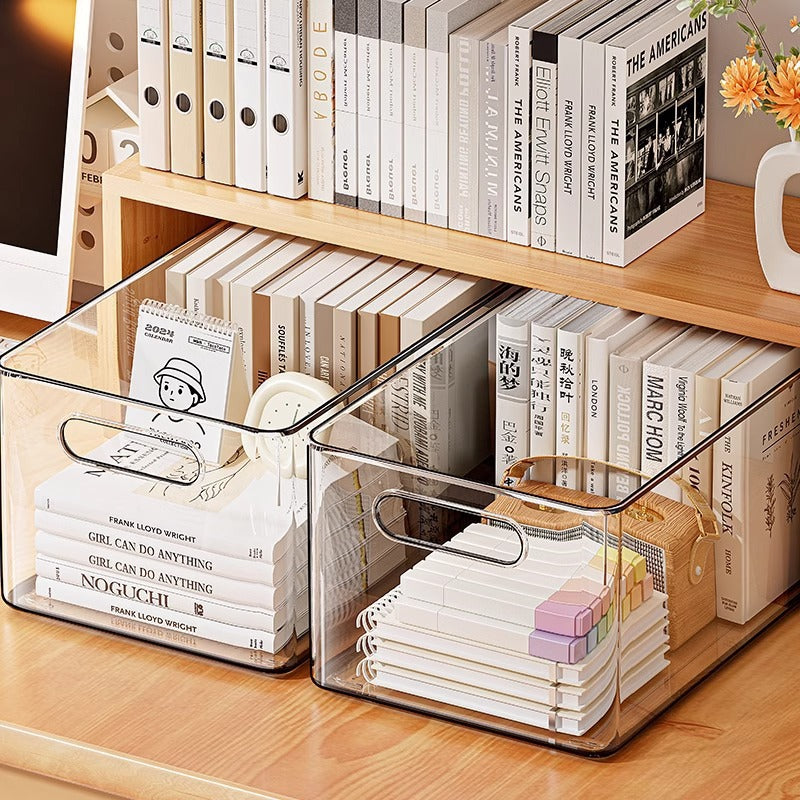 Boîte de stockage de bureau acrylique transparente