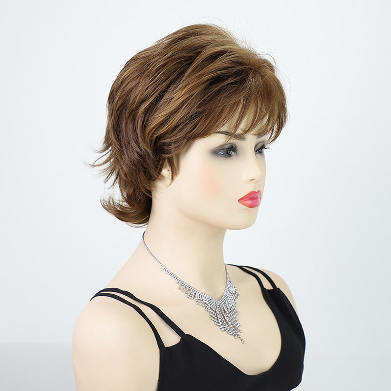 Capuchon de perruque à haute température à boucle courte mode