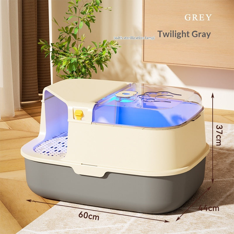 Boîte à litière pour chat à ressorts