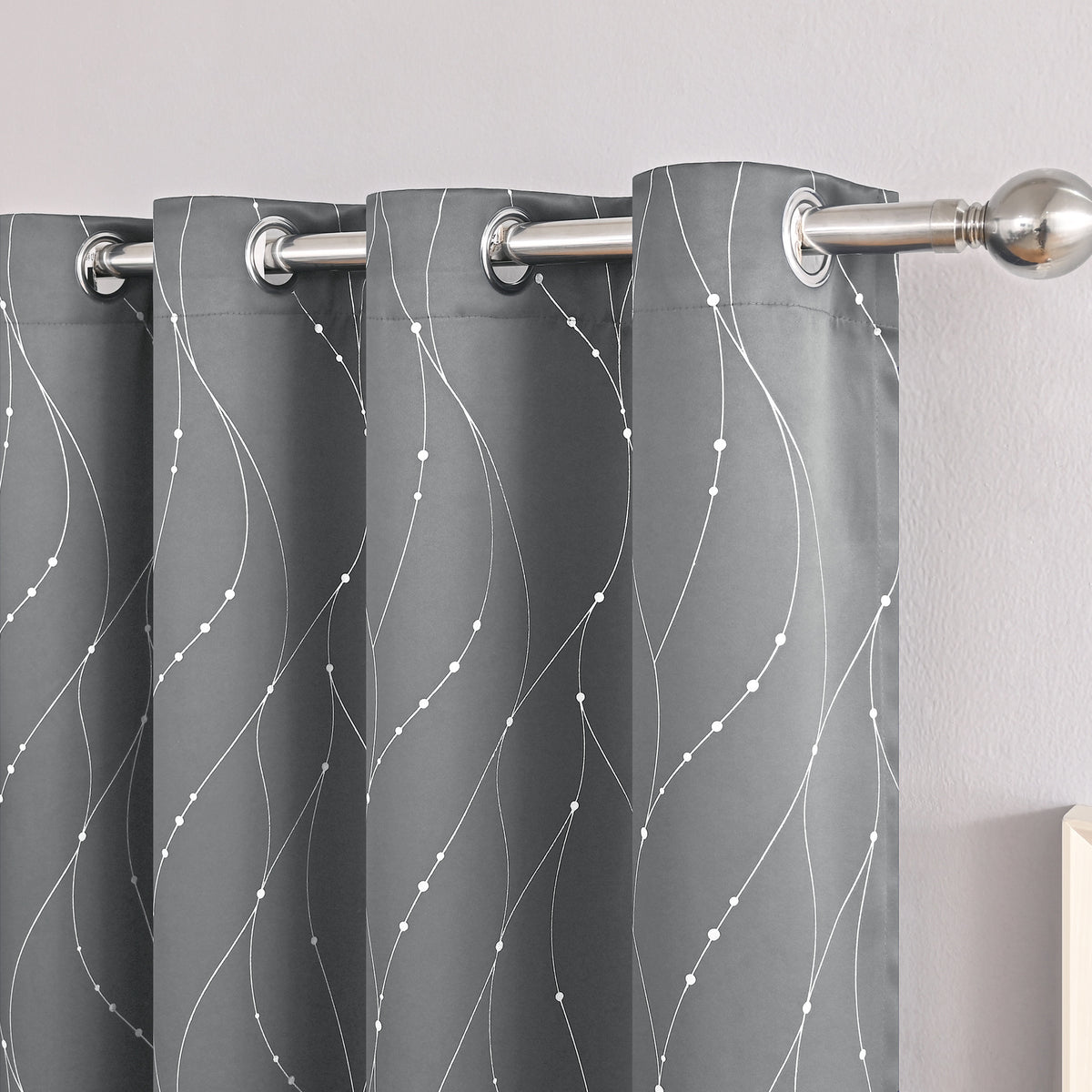 Moderne Minimalist Ameublement Rideaux décoratifs noir