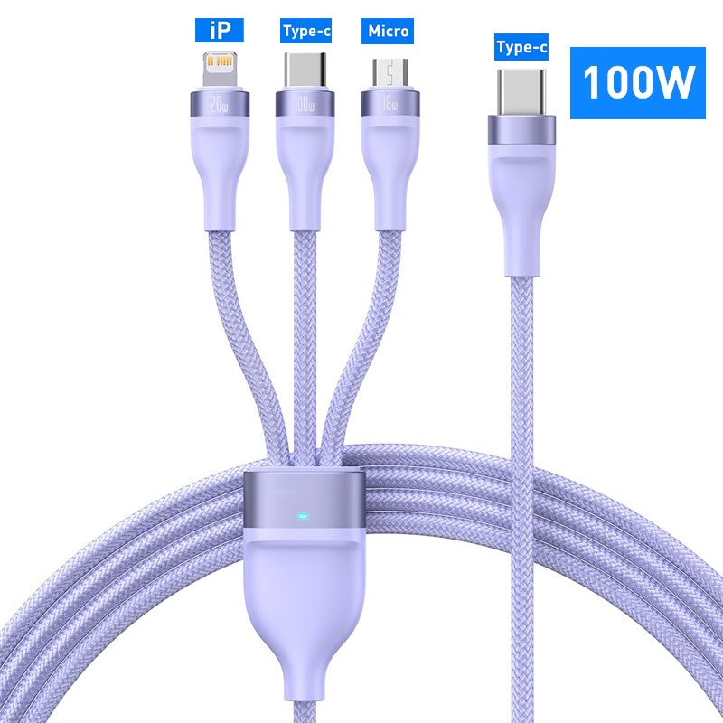 3 en 1 câble USB C pour IPhone 14 Pro 11 câble chargeur 100W