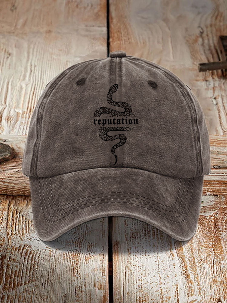 Chapeau imprimé en coton lavé Style distrait Hommes Vintage