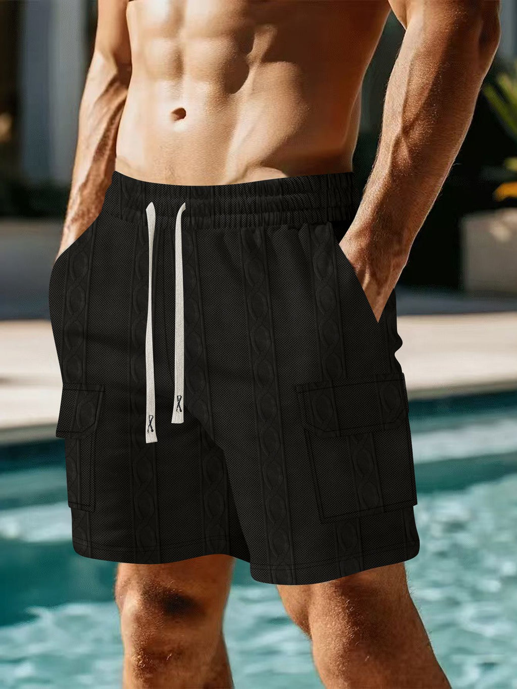 Short casual homme Corduroy Multi-pocket
