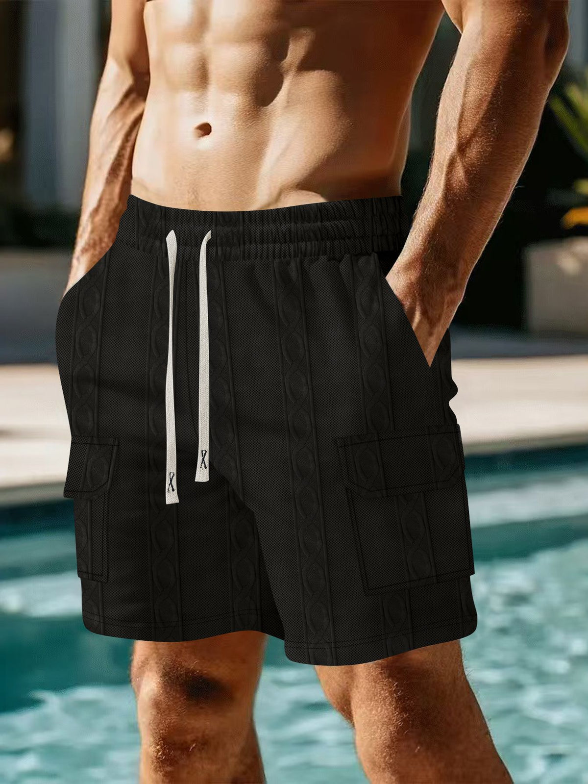 Short casual homme Corduroy Multi-pocket