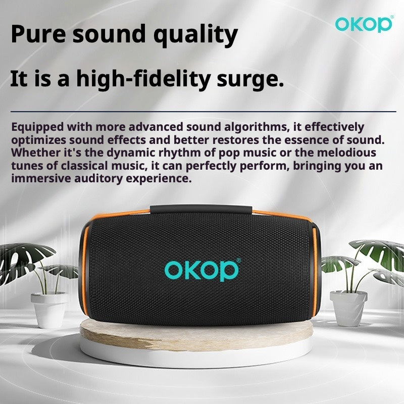KP-810 Modèle Haut-parleur Bluetooth portable avec RGB lumières colorées Fente de carte basse lourde et