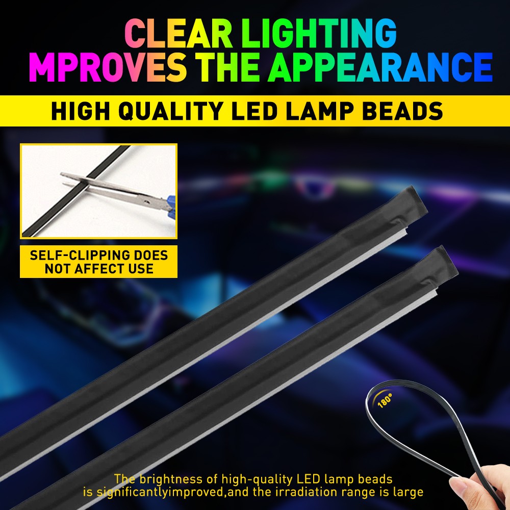 10in1 Full LED perles Symphony Dream voiture d'intérieur éclairage ambiant sans fil Kit