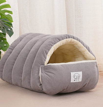 Trois dimensions de lit de chat clôturé preuve d'hiver épaissée pour la chaleur