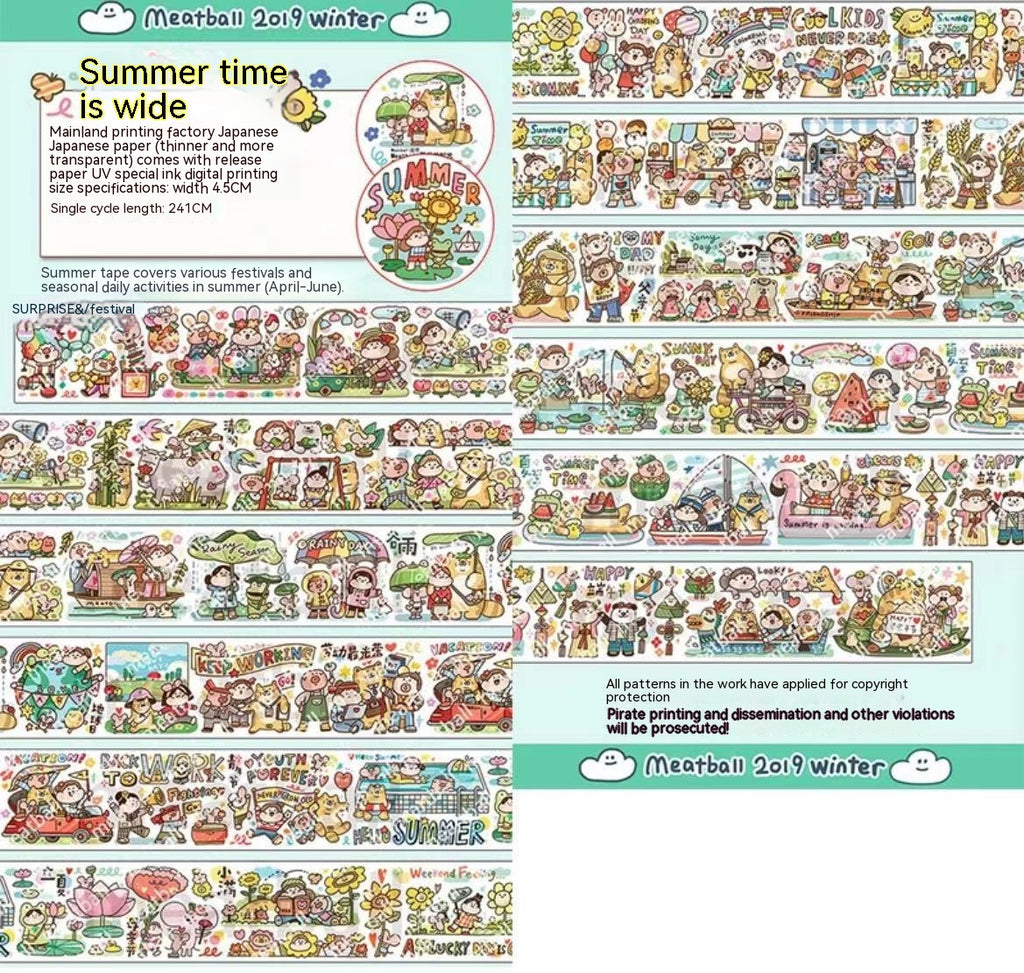 Bande hémorroïde Emballages Stickers Cartoon Cute Caractère