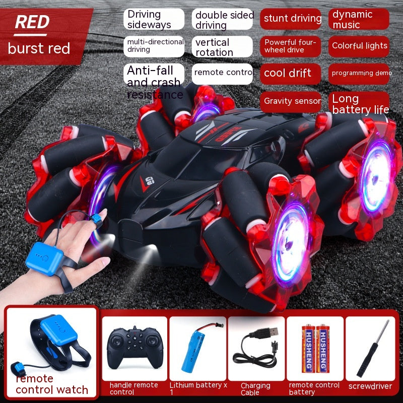 24G Télécommande sans fil haute vitesse Car Light Music 4 roues motrices Double face Drivi