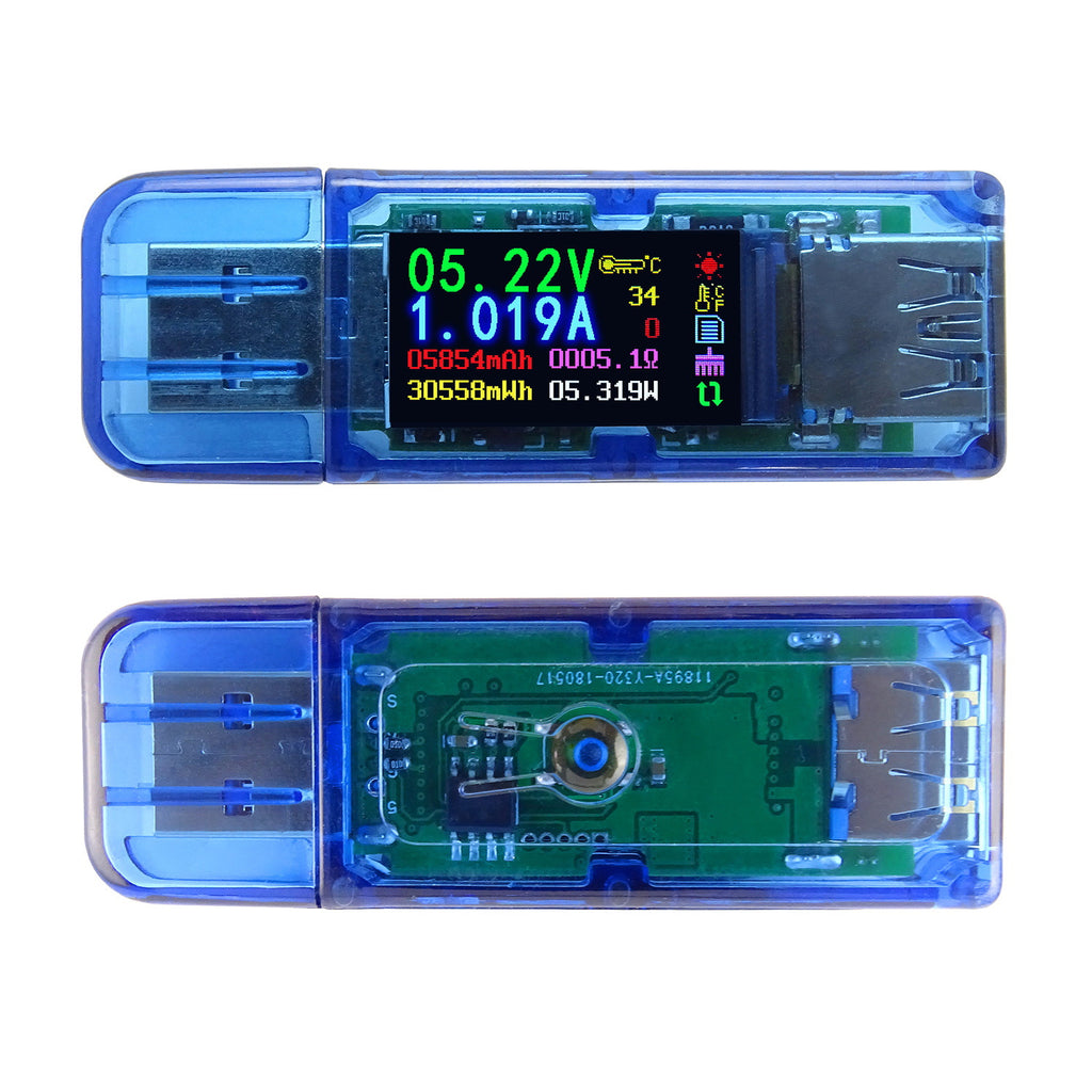 AT34 Instrument de détection de chargeur USB voltmètre numérique