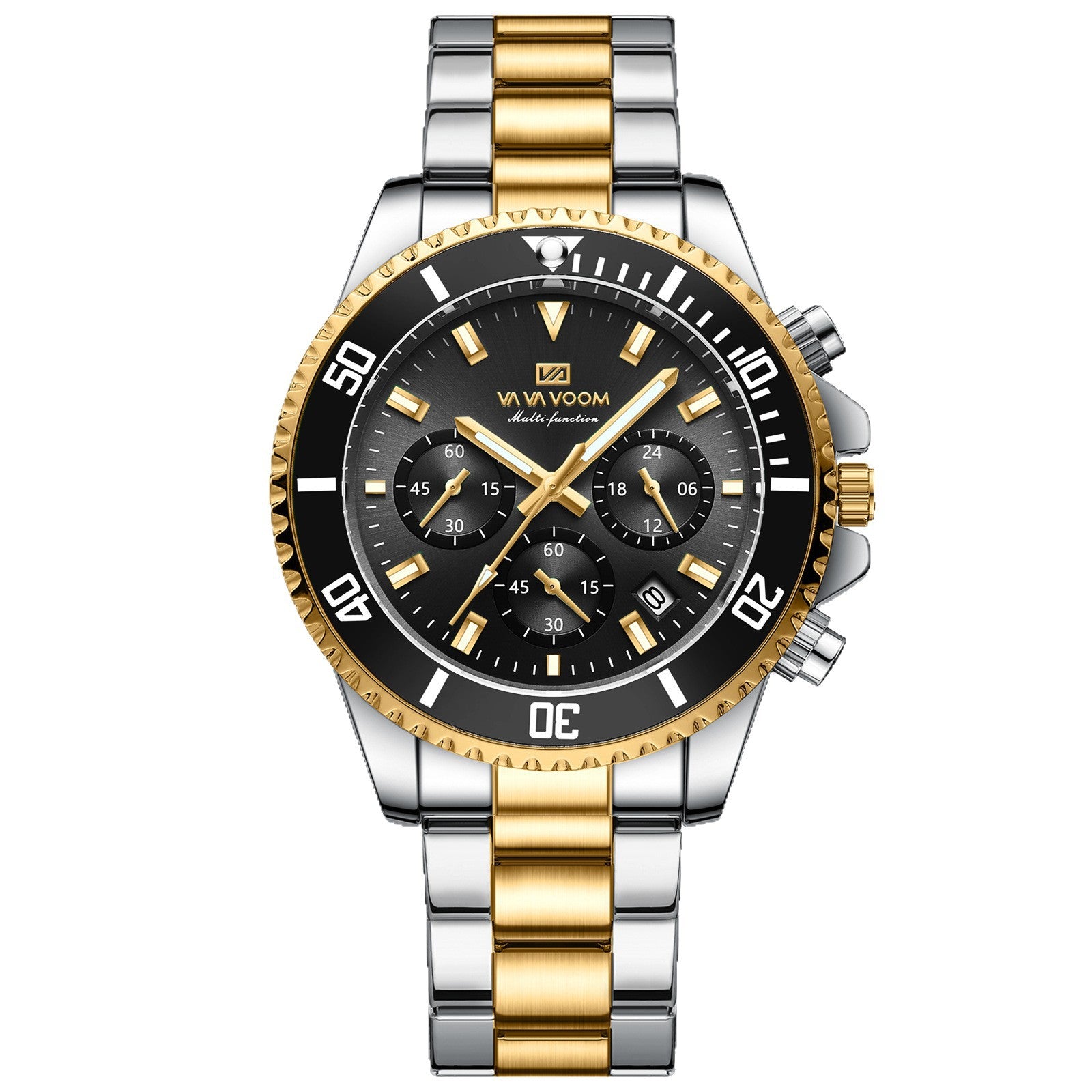 Montre Quartz multifonctionnelle à trois yeux étanche Et lumineux