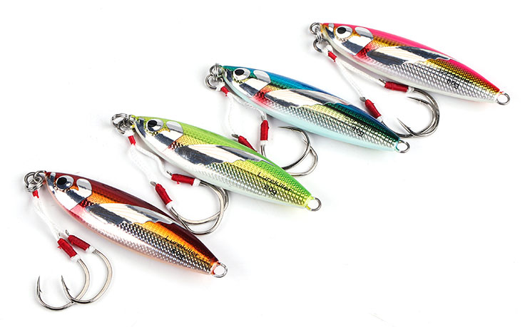 Laser Lumineux Double Crochet Slow Shake plaque de fer Bait Lead Fish