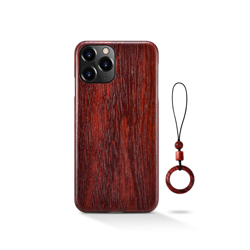 Étui téléphonique en bois broyé simple et ultra fin