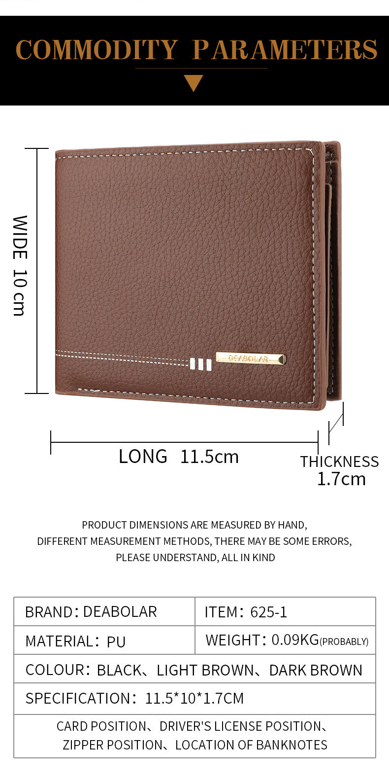 Multi-fonctionnel Fentes de cartes multiples Retro Portefeuille Court Homme