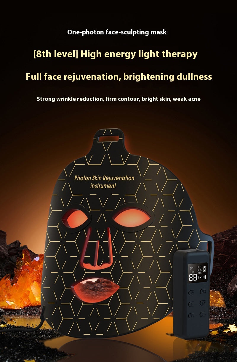 Masque Silicone Col Led Rouge Bleu Légère Beauté Skin Rejuvenation