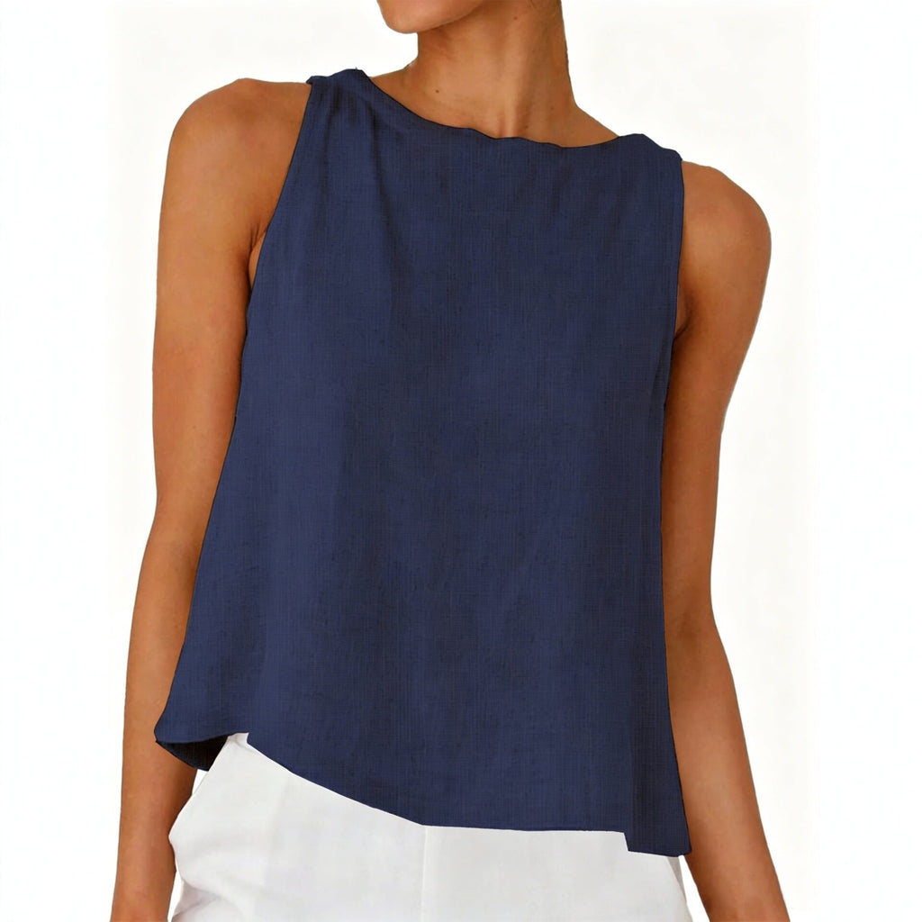 Femmes Col rond Blouse à coupe molle