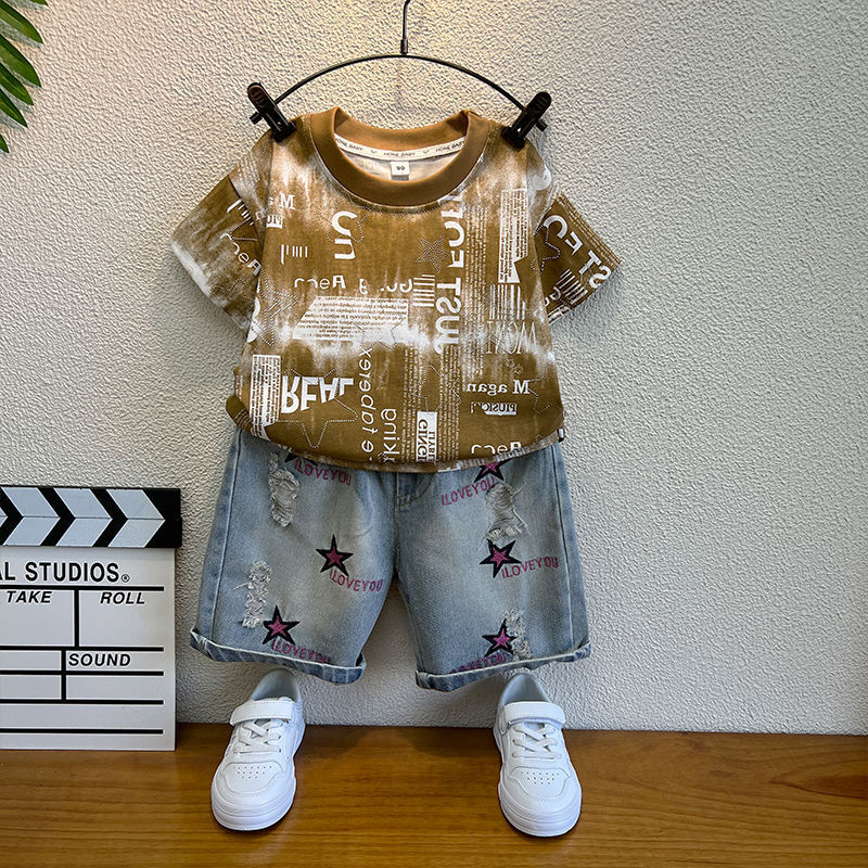 Vêtements pour enfants teints en cravate Cool et tendance Outfits d'été