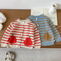 Chandail rayé pour enfants Cardigan à la mode