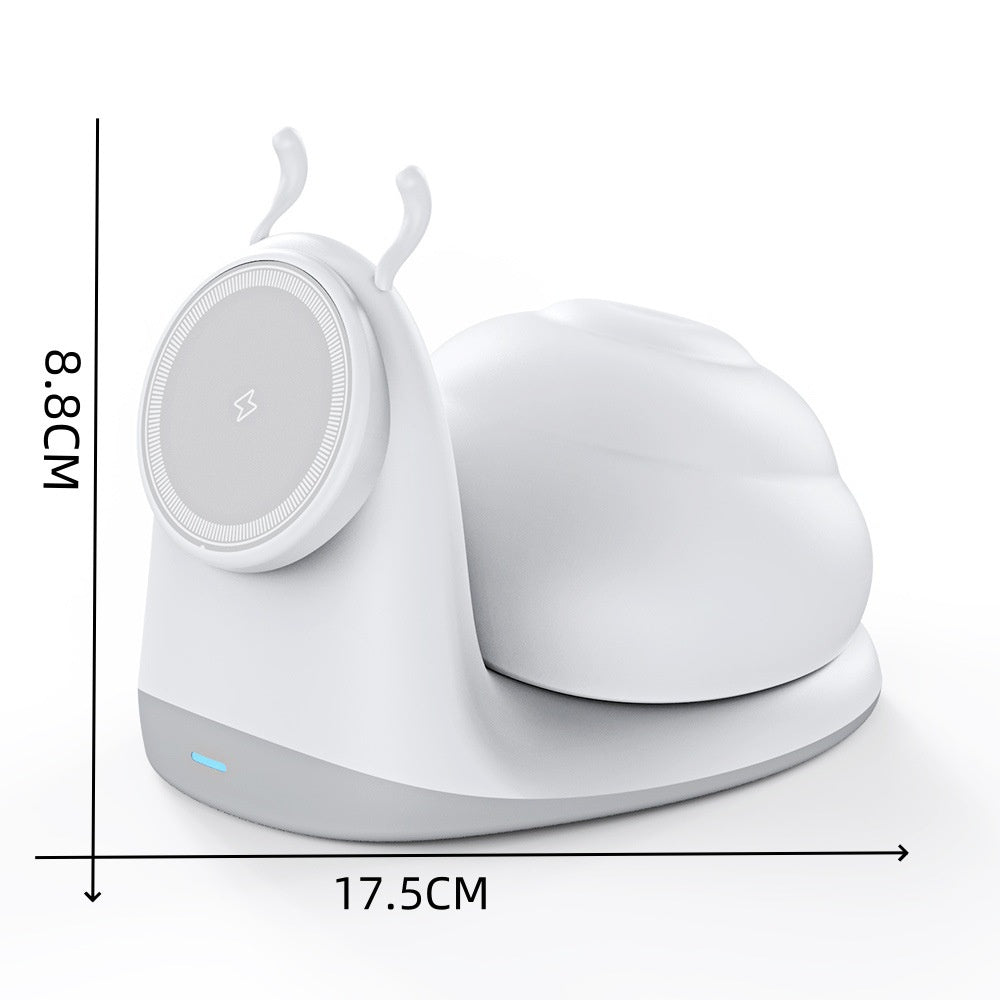 Chargeur magnétique sans fil de nuit d'escargot