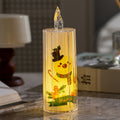 Décorations de Noël Verre transparent Led Simulation Bougies électroniques Robe de vacances