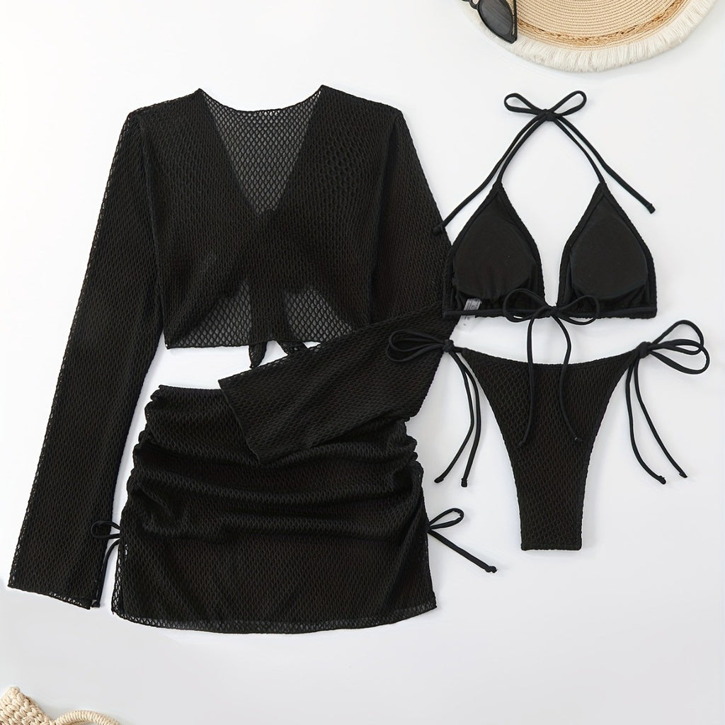 Ensemble de maillots de bain de vacances Lacey blanc cassé léger