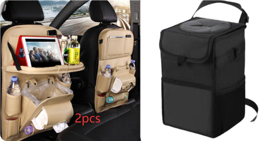 PU sac de rangement de voiture en cuir siège multifonction arrière plateau sac de suspension étanche