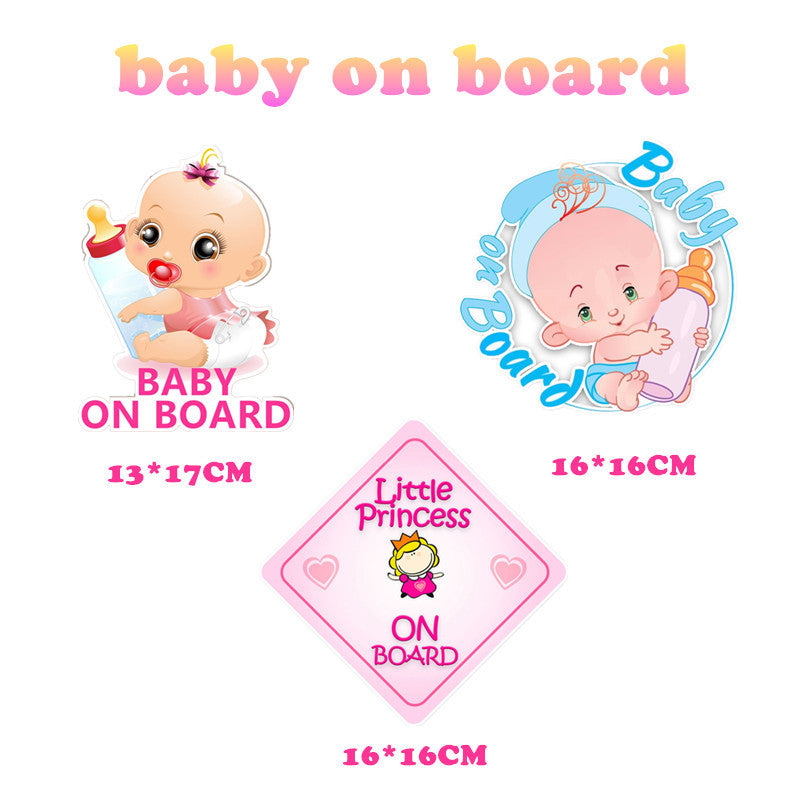 Bébé à bord Princess Bouteille Voiture Sticker réfléchissant