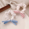 Polka-dot Soft Bow Ponytail Elastic Hair Tie