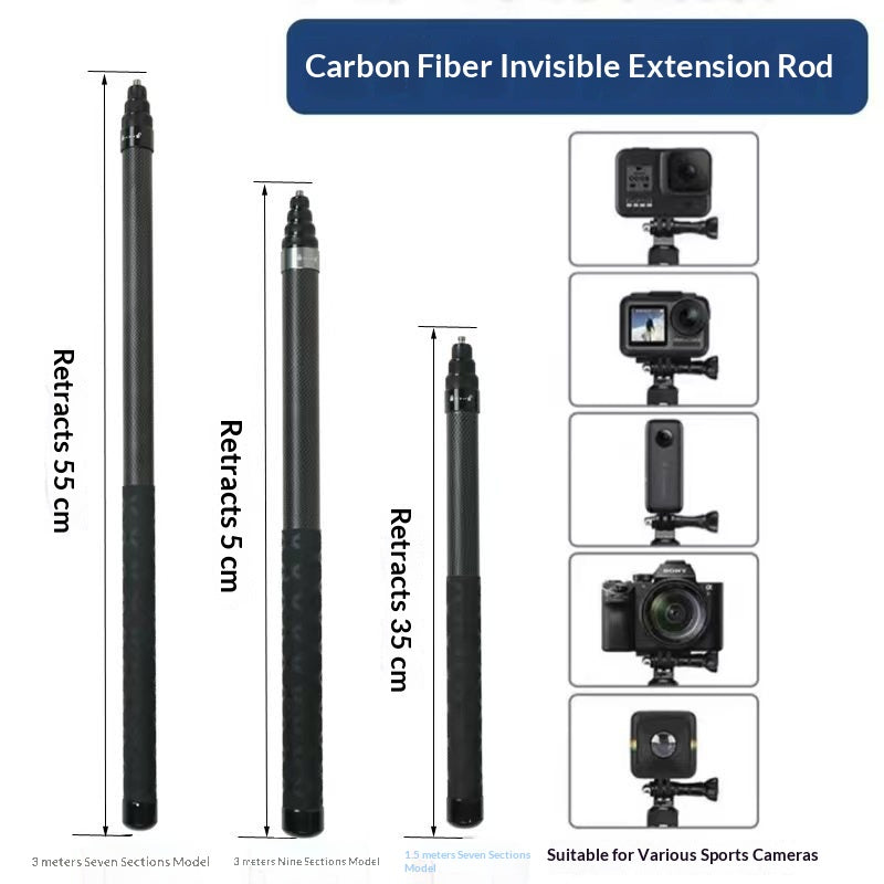 Bâton d'extension en fibre de carbone de 50 mètres
