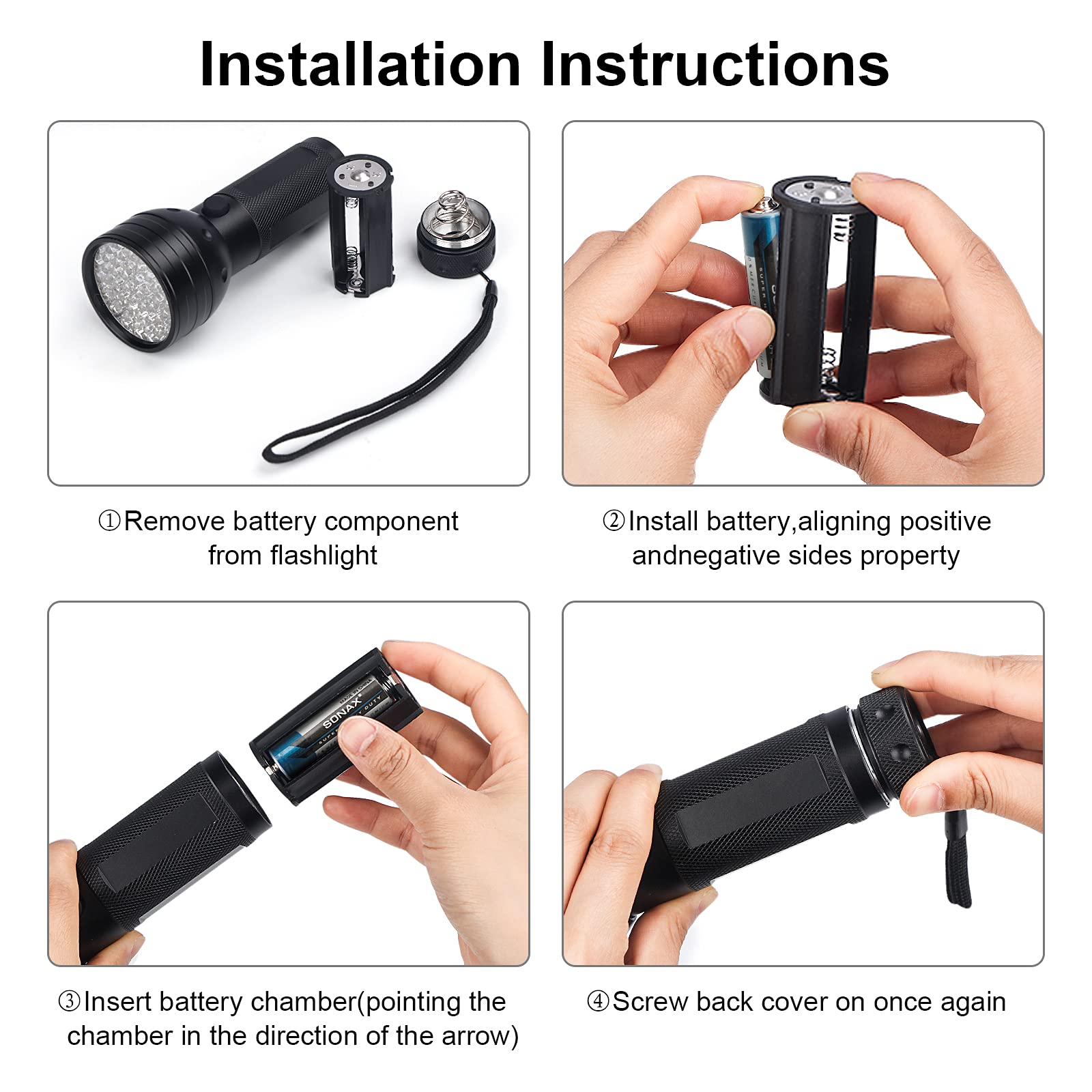 Lampe de poche UV Lumière noire